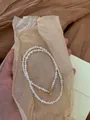 Baroque freshwater pearl necklace featuring a golden OT toggle clasp and natural white pearls - 4mm Pearl (OT Clasp)