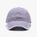 Casquette vintage violette avec broderie BONVRE 3D et finition en coton lavé vieilli - Réglable / Violet