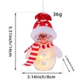 Leuchtender Schneemann mit roter Strickmütze und Schal, Größe 14x8x6,5cm inkl. Batterie - Rote Strickmütze Schneemann / Rot
