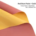 Two-tone red bean and gold waterproof flower wrapping paper for elegant floral bouquets - Bean Paste Red + Gold