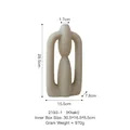 Modern khaki ceramic hollow ring vase with elegant striped texture for luxury home decor - Khaki