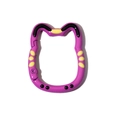 Cierre de anillo de resorte con cabeza de gato morado para llaveros DIY y accesorios - Rosa Roja