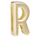 Polished gold 10mm alloy letter R slide charm for DIY bracelet jewelry making - 10mm Full Drill Letter / Letter R