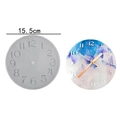 Molde de silicona DIY para reloj con números romanos y diseño redondo de 15,5cm - Números Árabes (Grande)
