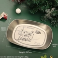 Vintage tinplate serving tray with ice cream graphics, rectangular 25.5cm size - Ice Cream