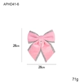 Pink velvet Christmas bow with silver glitter edges for festive tree decoration 28cm - Medium (28x28cm) / Pink