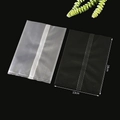 Clear 13x18cm food grade plastic packaging bags set of 100 with serrated edges - 13x18cm