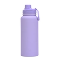 Lavender matte stainless steel sport water bottle with reinforced carry handle - Taro Purple - Sport