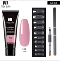 Nee Jolie nail extension gel kit set 3 with 15ml pink gel and manicure tools - 3-Piece Set 03-Pink