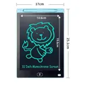Tavoletta da scrittura LCD da 10 pollici azzurra con pennino e disegno di leone - Schermo Monocromatico da 10 Pollici / Blu