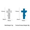 3D cross silicone mold with Faith engraving for DIY candles and resin crafts - Small Text Relief Cross Mold