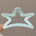 Sternförmige Haarklammer in Hellblau-Creme für elegante Hochsteckfrisuren - Stern - Solid / Blau