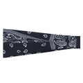 Elastic sports headband in black with white paisley pattern for running and yoga - 1# Black Paisley