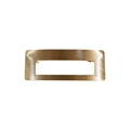 Vintage style gold metal hair clip with linear texture and rectangular cutout design - Rectangular Gold Brushed