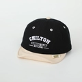 Détail de la broderie Chilton Running Club sur la casquette en coton pour enfants - 50cm 1-3 Ans / Noir