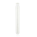Disposable eyelash brush in transparent tube with a white cap and crystal handle rod - Clear