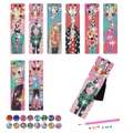 8pcs DIY diamond painting bookmarks set featuring colorful cartoon giraffe designs - Cartoon Giraffe