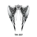 Steampunk temporary tattoo sticker featuring mechanical wings and compass design TH-337 - Th-337 / 210*148mm