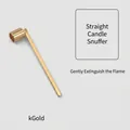 Minimalist gold-plated stainless steel candle snuffer with a long handle in K-gold finish - K Gold
