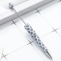 DIY plastic beadable pen with black and white tribal geometric totem patterns - Ethnic Style Black and White Pattern (139)