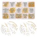 Detailed DIY jewelry set in 15-grid box with lobster clasps and extension chains - 15 Grids Gold & Silver Set / Approx. 161g/Box