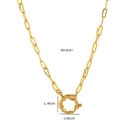 Gold-plated paperclip chain necklace with a 1.45cm spring clasp, 40+5cm length - 40+5cm/3*8mm Paperclip Chain With Sailor Clasp