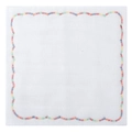 Chiffon de cuisine blanc en coton avec des bords brodés arc-en-ciel pour nettoyage - Style Arc-en-ciel 25*25cm / Coloré
