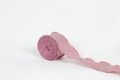 Pink linen ruffle ribbon with raw edges for floral bouquets and cake gift wrapping - 2.5cm Simple Pack / Dusty Pink