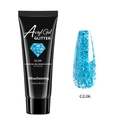 Misscheering 15ml glitter poly nail extension gel in sparkling deep blue shade GL06 - Sequin Blue (GL06)
