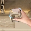 Portable smoke gray transparent travel toothbrush cup with smooth burr-free edges - 21*7cm / Single Cup Random Color