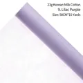 Lilac purple milk cotton flower wrapping paper roll for gift packaging, 58cm x 10 yards - 23g Korean Milk Cotton (58cm*10 Yards) / Lilac Purple