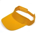 Adjustable bright yellow cotton sun visor hat for outdoor sports and sun protection - Yellow
