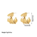 Orecchini a foglia dorata stile francese con perla e texture martellata elegante - Foglia Perla Singola