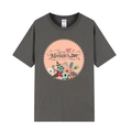 Dark grey Mother's Day t-shirt featuring a floral wreath print and Happy Mother's Day text - XS / Tops / Dark Grey (Mother's Day Floral Print)