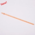 Reusable amber Tritan straw with spiral twist design and anti-slip stopper ring - 26cm / Orange