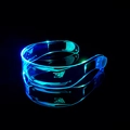 Cyberpunk Apollo-08 LED goggles featuring blue glowing lenses and futuristic etchings - Thunder Style Slow Change Colorful Mode