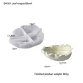 Moule en silicone en forme de feuille et bol de rangement fini 17x12,7 cm avec dimensions - D4301-Moule à Bol en Feuille