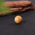 Single 16mm natural crystal sphere with yellow and orange agate swirl textures - Crazy Agate