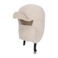 Colbacco beige antivento da donna con maschera facciale integrata e paraorecchie - Beige