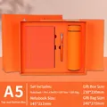 A5 Notebook + Pen + Vacuum Cup Gift Set Orange