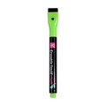 Fluorescent green erasable liquid chalk marker for LED boards and glass surfaces - Magnetic Cap Eraser Black Barrel / Green