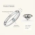 925 silver ring featuring a 2.5mm square D color VVS1 moissanite with wide band - Size 5 / Princess Cut / Silver / 0.15 Carat