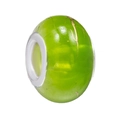 Green resin bead with golden crackle texture for DIY jewelry and beaded bracelets - Green with Gold Pattern Style (002)