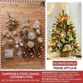 18-piece champagne and coffee Christmas tree ornament set for 45cm trees - Champagne & Coffee (18 Pieces)