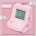 Pink retro mini arcade game console keychain with cute pig graphics and joystick - Pink Classic Arcade