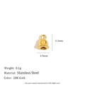 Colgante de flor de lirio en acero inoxidable chapado en oro de 18K para joyas DIY - Lirio de los Valles Pequeño Tipo B / Dorado