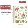 2026 A5 Terminplaner mit Protea-Blüten-Cover und hellgrünem elastischem Verschluss - Protea (2026)