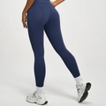 Legging de yoga bleu marine à taille haute avec effet push-up et haute élasticité - Bleu Baleine