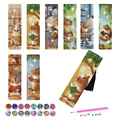 DIY capybara diamond painting bookmark set with colorful rhinestones and tassels - Cute Capybara