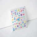 Embossed monster planet nail art sticker with colorful aliens and rockets model KK01B - New Relief Style (KX-310)
